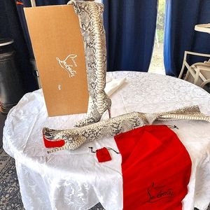 Christian Louboutin Roccia Snakeskin Boots